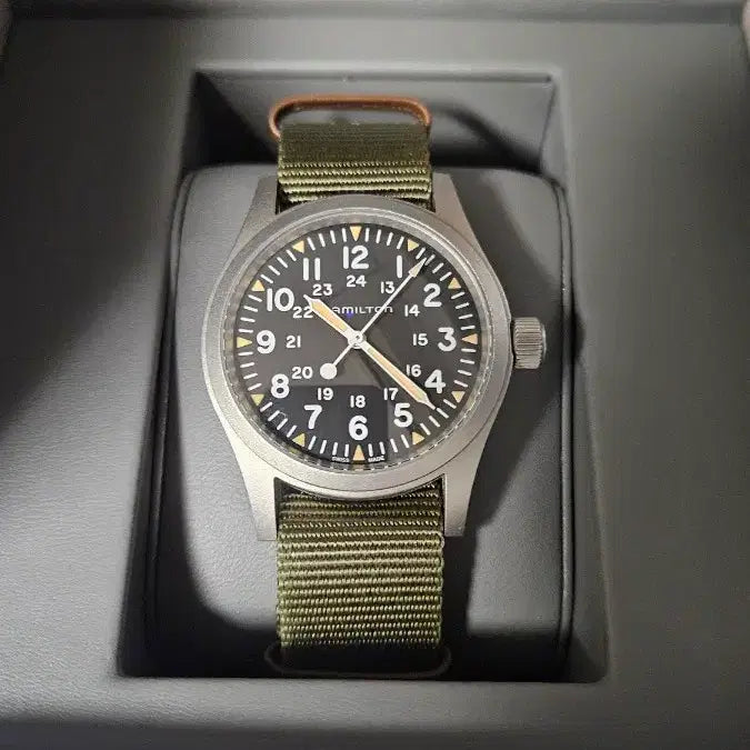 [BUNJANG] Hamilton Khaki Field Manual Wind 38mm Watch / 해밀턴 카키필드 시계 (2회착용)_[직거래 선호]