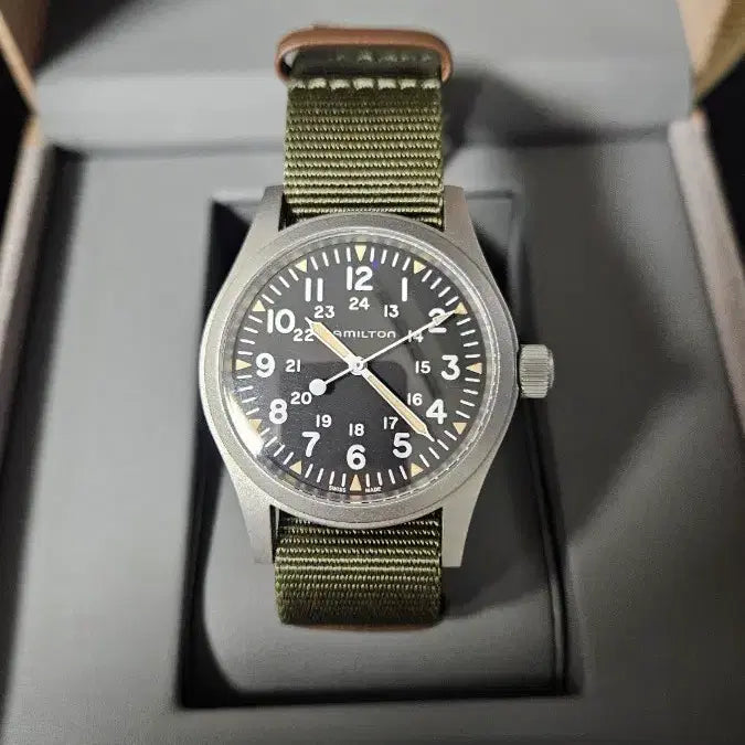 [BUNJANG] Hamilton Khaki Field Manual Wind 38mm Watch / 해밀턴 카키필드 시계 (2회착용)_[직거래 선호]