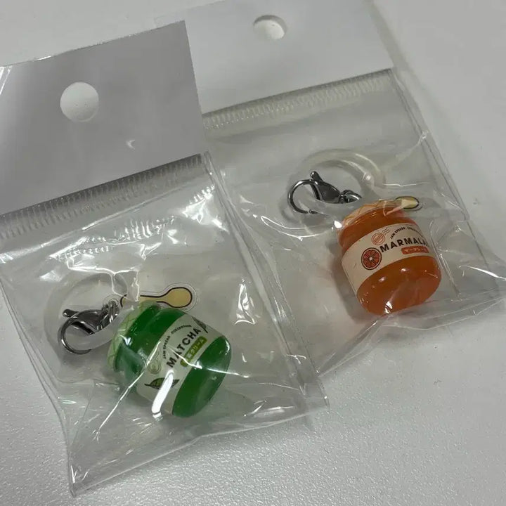 [BUNJANG] Jam Mezushi Gacha Marmalade/Matcha Keychain / 일본가챠 잼 메지루시 가챠 마멀레이드/말차 키링