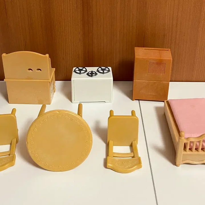 [BUNJANG] Sylvanian Families Kitchen, TV, Bed Furniture Set / 실바니안 주방 티비 침대 가구