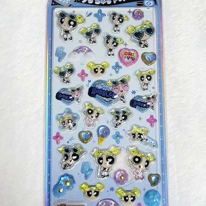 [BUNJANG] Powerpuff Girls Uruchuru Pop Seal Sticker Bundle Set / 일괄)파워퍼프걸 우루츄루 팝씰 스티커 봉봉드롭 블로섬 블라썸 버블 버터컵