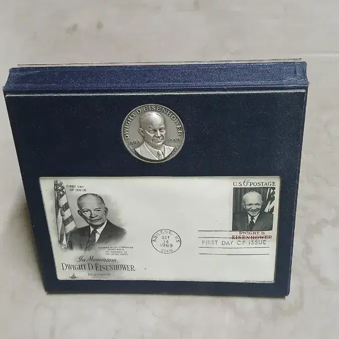 [BUNJANG] Eisenhower Silver Dollar Coin &amp; First Day Cover Set / 아이젠하워 은화 +초일봉피