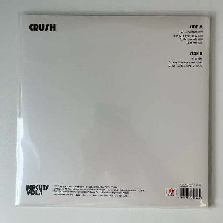 [BUNJANG] Crush DIP CUTS VOL. 1 LP / Crush(크러쉬) - DIP CUTS VOL. 1(딥컷츠) LP