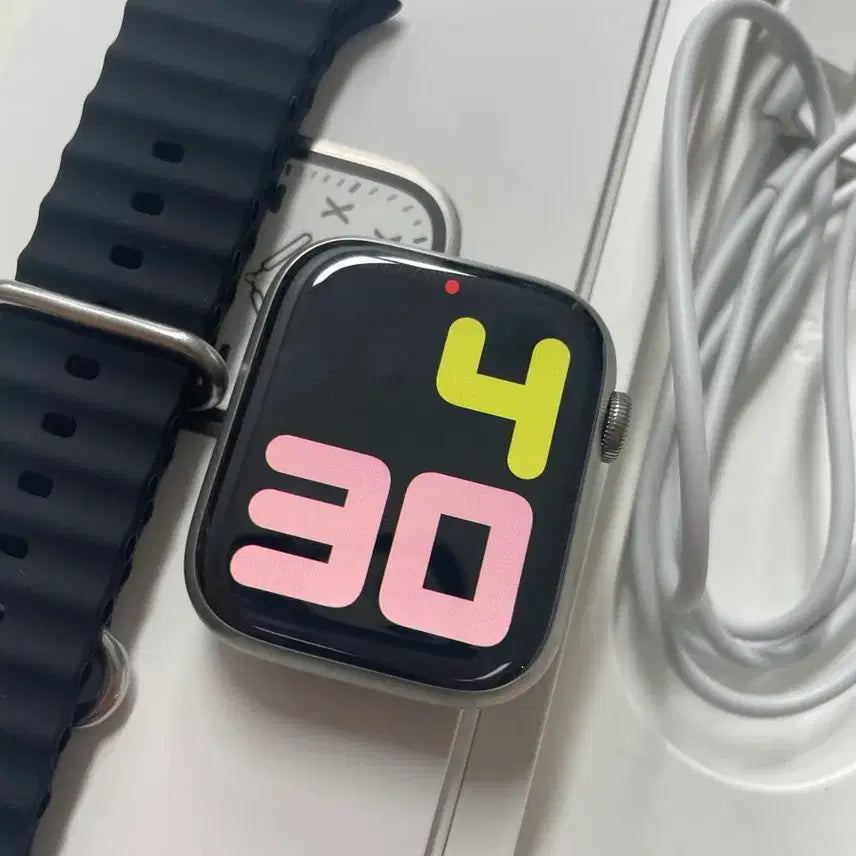 [BUNJANG] Apple Watch Series 7 Titanium 45mm Silver / 애플워치7티타늄 45mm 실버 SSS급