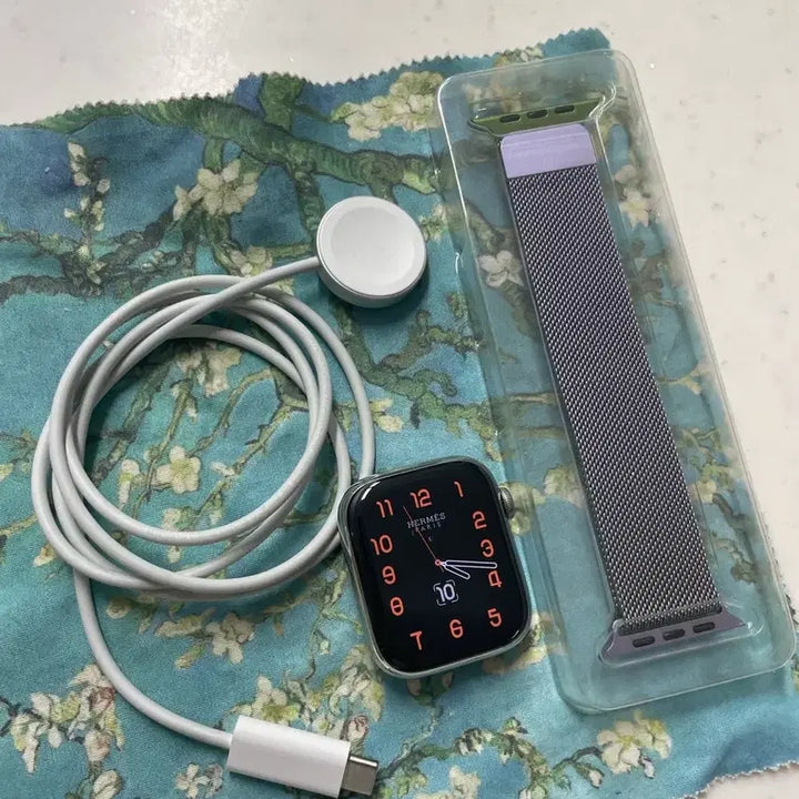 [BUNJANG] Apple Watch Series 7 Hermès 45mm Silver Stainless Steel Cellular / 애플워치7에르메스 45mm 실버 S급