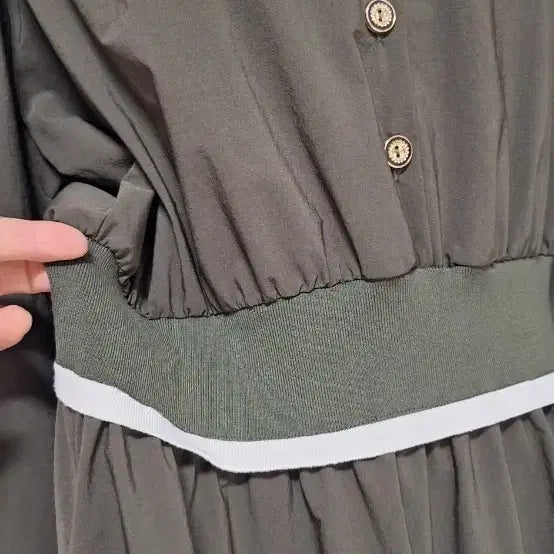 [BUNJANG] Four-Way Stretch Fabric Shirt Dress / 얇은 사방스판