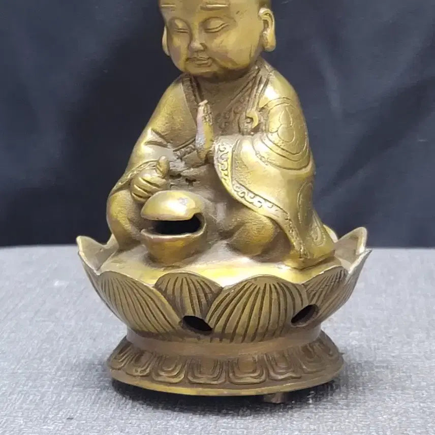 [BUNJANG] Brass Seated Buddha Incense Burner / 황동 불상 향로