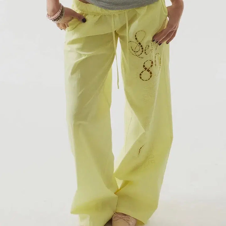 [BUNJANG] Sculptor Eyelet Embroidery Pants Neon M / 스컬프터 Eyelet Embroidery Pants Neon M사이즈