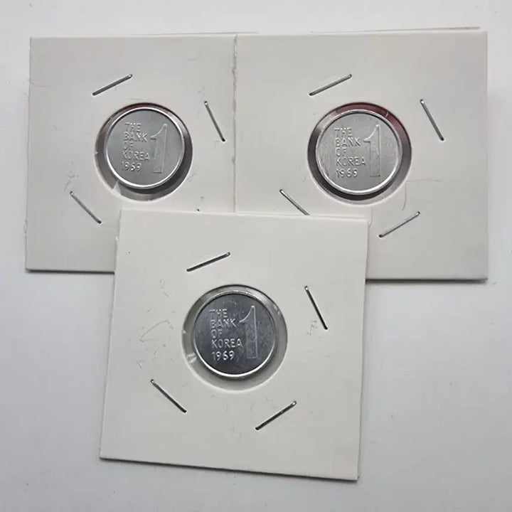 [BUNJANG] 1969 1 Won Coin (Unused, Set of 3) / 1969년1주화 미사용3개