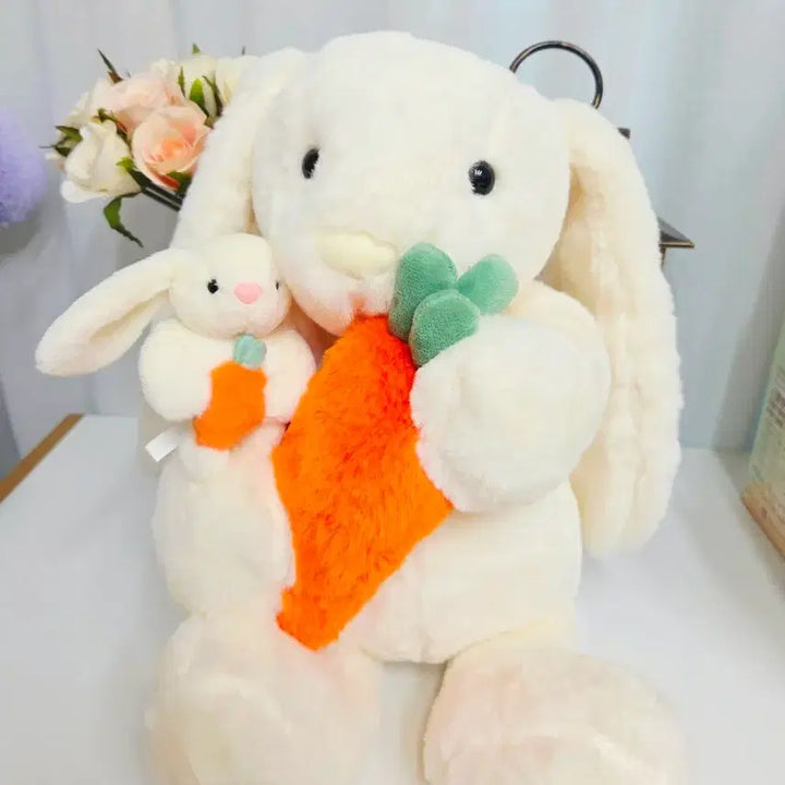 [BUNJANG] Carrot Rabbit Plush Doll + Baby Keychain Set / 당근 토끼 애착인형 +아기 키링 세트 새상품