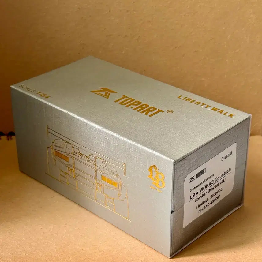 [BUNJANG] TOPART LB WORKS Countach 1/64 Scale Diecast Model - Combat Gray (Limited Edition) / TOPART LB WORKS Countach 1/64 미니지티