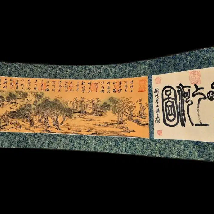 [BUNJANG] Qingming Shanghe Tu Scroll Reproduction (5m) / 청명상하도 영인본 족자 5m