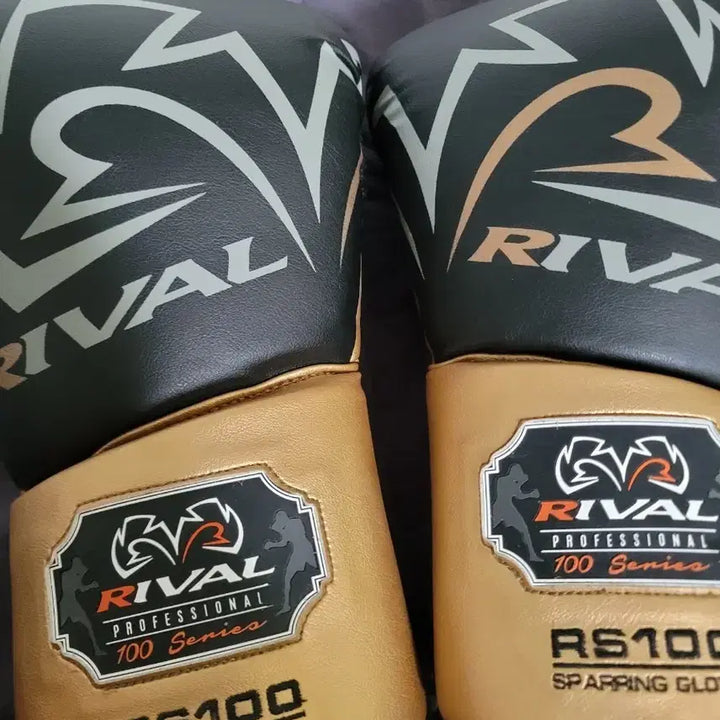 [BUNJANG] Rival RS100 Sparring Gloves Gold 16oz / 라이벌 RS100 스파링 글러브 금색16온스