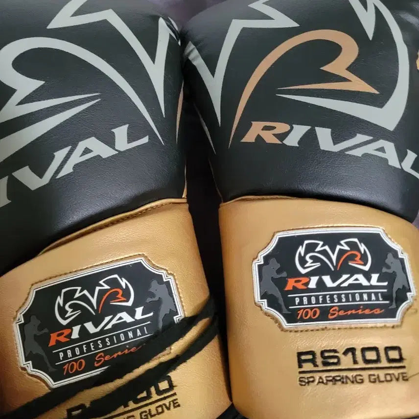 [BUNJANG] Rival RS100 Sparring Gloves Gold 16oz / 라이벌 RS100 스파링 글러브 금색16온스