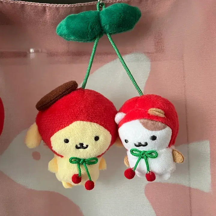 [SOLD OUT] 산리오 폼폼푸린 쿠로미 체리 클립 키링 일괄