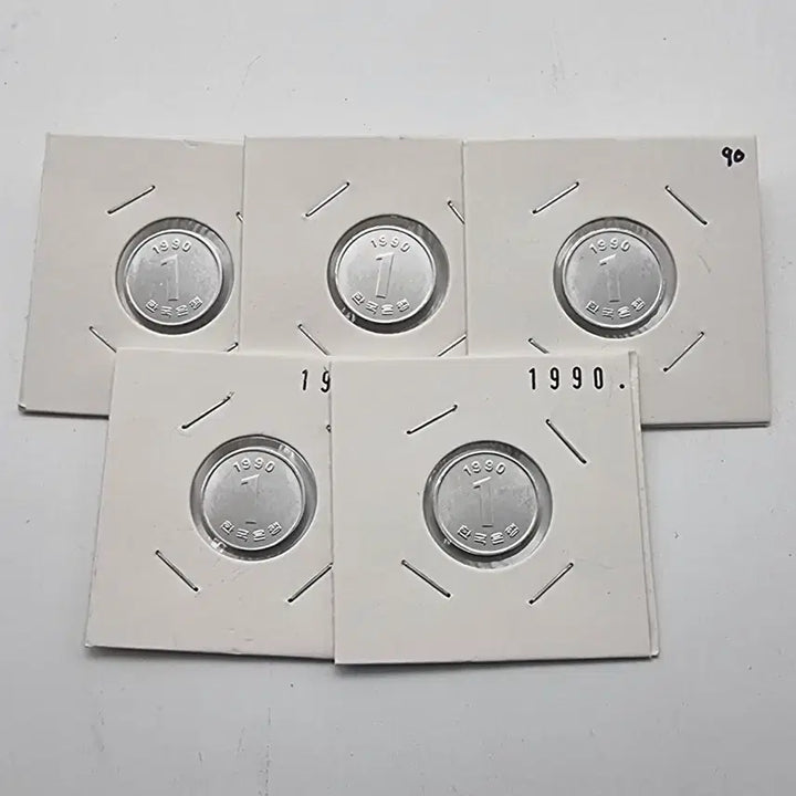 [SOLD OUT] 1990년1주화 미사용5개