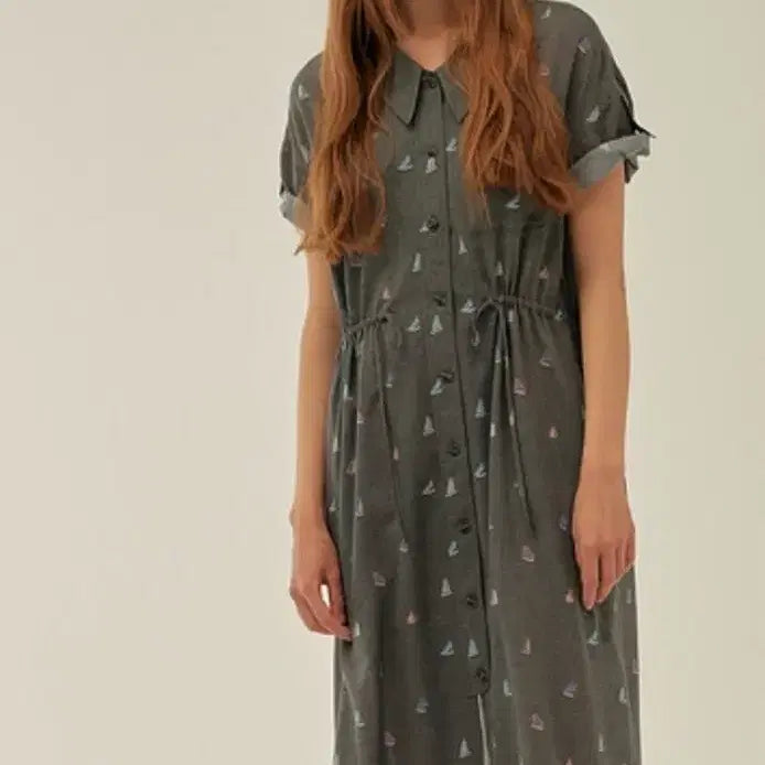 [BUNJANG] Covetblan Kara Roll-Up Long Dress / (새상품)COVETBLAN 코벳블랑 카라 롤업 롱 원피스