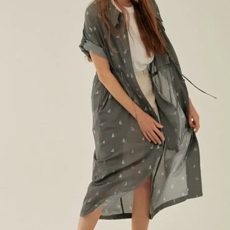 [BUNJANG] Covetblan Kara Roll-Up Long Dress / (새상품)COVETBLAN 코벳블랑 카라 롤업 롱 원피스