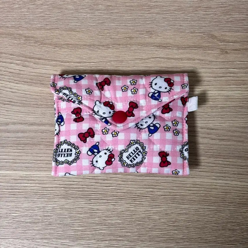[BUNJANG] Hello Kitty Handmade Snap Card Holder / 헬로키티 핸드메이드 똑딱이 카드지갑