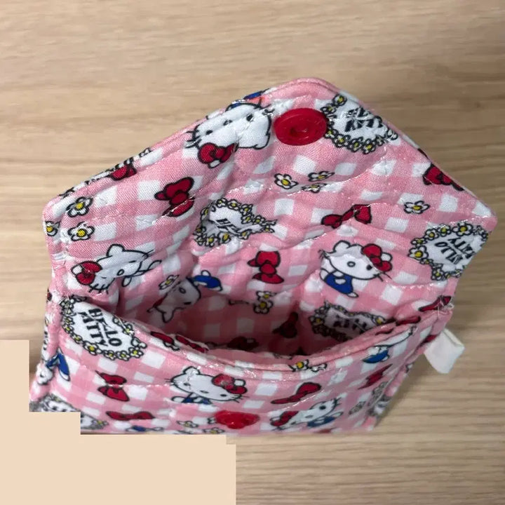 [BUNJANG] Hello Kitty Handmade Snap Card Holder / 헬로키티 핸드메이드 똑딱이 카드지갑