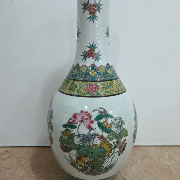 [BUNJANG] Chinese Porcelain Famille Rose Vase / 중국도자기 분채 장경병