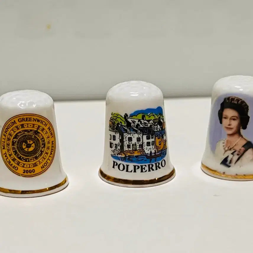[BUNJANG] Antique English Ceramic Thimble Set / 앤틱영국도자기골무세트
