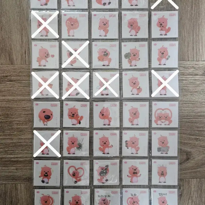 [BUNJANG] Jangmang Luffy Mini Sticker Set (No. 201-300) / 잔망루피띠부씰(201-300번) 판매