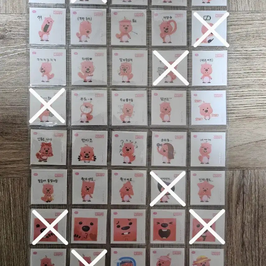 [BUNJANG] Jangmang Luffy Mini Sticker Set (No. 201-300) / 잔망루피띠부씰(201-300번) 판매