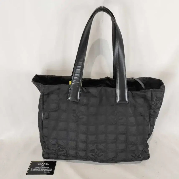 [BUNJANG] Chanel New Travel Line Tote Bag Black Jacquard Nylon Leather / 샤넬가방 뉴 트래블 라인 토트백