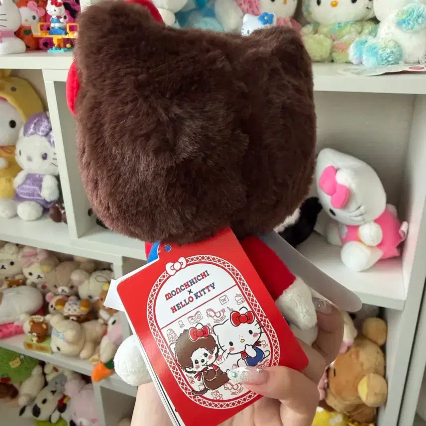 [BUNJANG] Monchhichi x Hello Kitty Collaboration Doll / 몬치치 키티 콜라보 인형