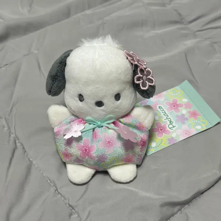 [BUNJANG] Pochacco Cherry Blossom Pouch Plush / 포차코 찰주머니 인형 벚꽃
