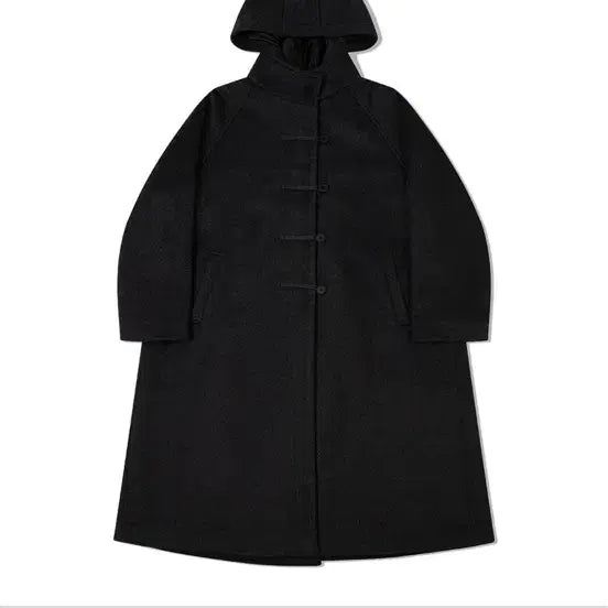 [BUNJANG] Miseki Seoul Hoodie Long Duffle Coat (Charcoal) / (텍미제거) 미세키서울 Hoodie long duffle coat