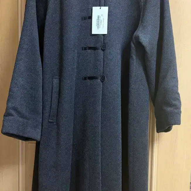 [BUNJANG] Miseki Seoul Hoodie Long Duffle Coat (Charcoal) / (텍미제거) 미세키서울 Hoodie long duffle coat