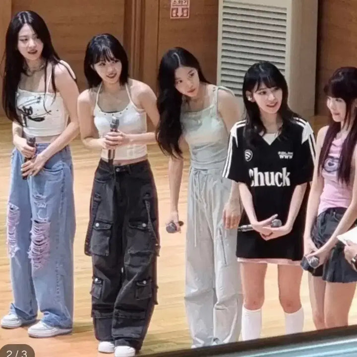 [BUNJANG] KUAS Multi-Pocket Strap Cargo Jeans / kuas 멀티포켓 스트랩 카고 청바지 김채원 바지