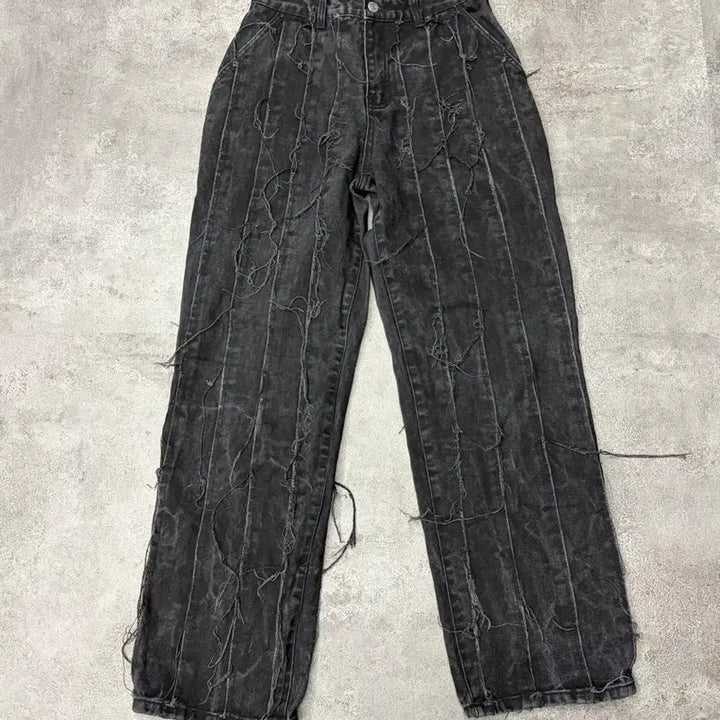[BUNJANG] Matin Kim Wide Black Denim Pants / 마땡킴 와이드 블랙 데님 팬츠