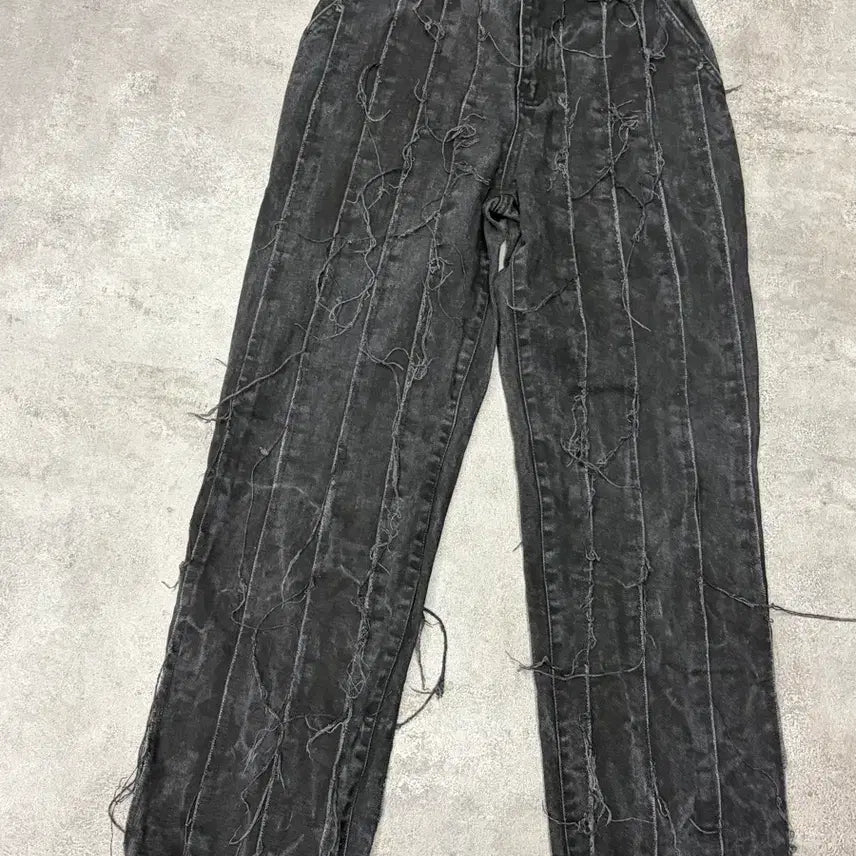 [BUNJANG] Matin Kim Wide Black Denim Pants / 마땡킴 와이드 블랙 데님 팬츠