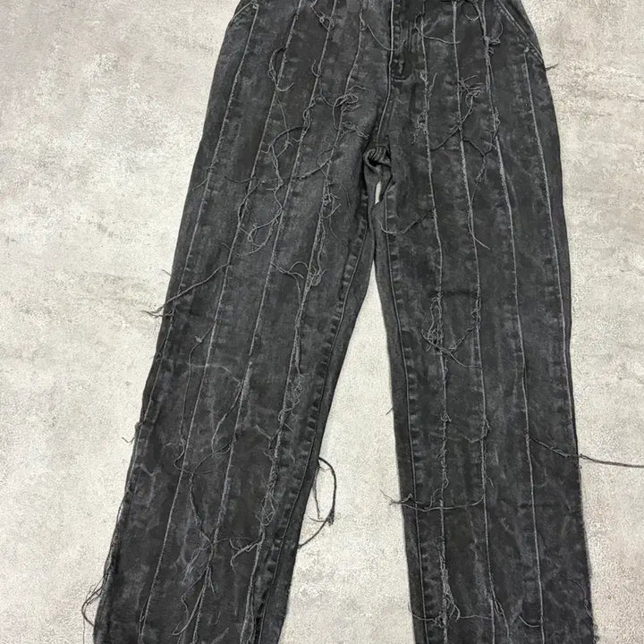 [BUNJANG] Matin Kim Wide Black Denim Pants / 마땡킴 와이드 블랙 데님 팬츠
