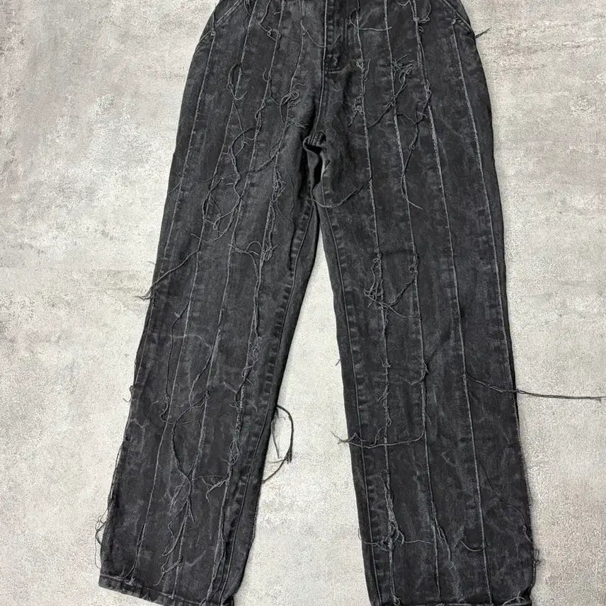 [BUNJANG] Matin Kim Wide Black Denim Pants / 마땡킴 와이드 블랙 데님 팬츠