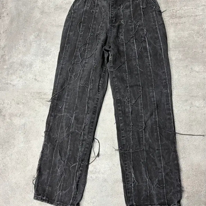 [BUNJANG] Matin Kim Wide Black Denim Pants / 마땡킴 와이드 블랙 데님 팬츠