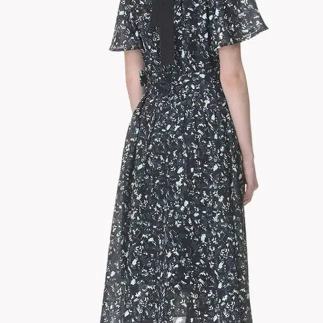[BUNJANG] SJSJ Ribbon Print Dress / SJSJ 백 리본 프린트 고소영 원피스