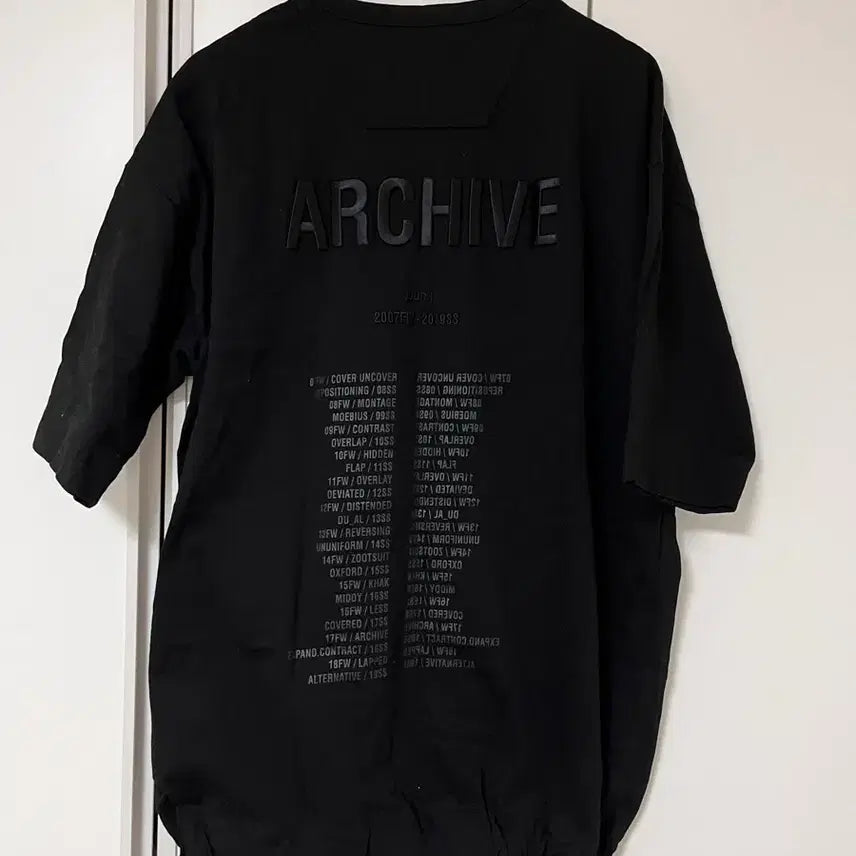 [BUNJANG] Juun.J Archive Oversized Fit Short Sleeve T-Shirt Black / 준지 아카이브 오버핏 반팔 S 블랙