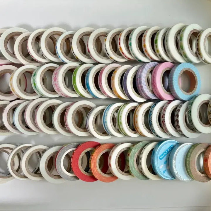 [BUNJANG] Slim / Line Washi Tape Bundle Set (61 pcs) / 마테처분)) 슬림/라인 통마테 61개 일괄판매