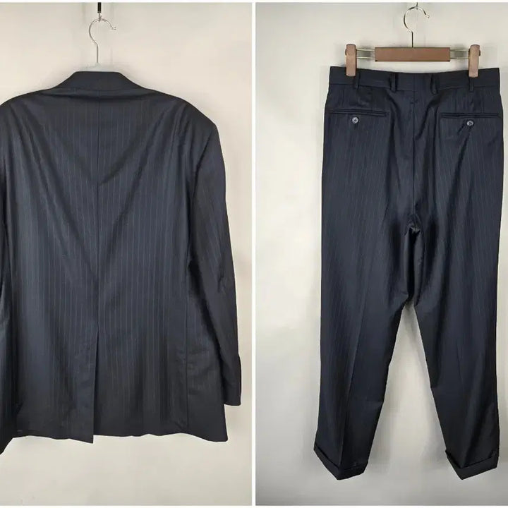 [BUNJANG] RogaDIS 39R Wool 100% Stripe Suit Set / [무료배송]로가디스 39R 울100스트라이프 정장 셋업 세트