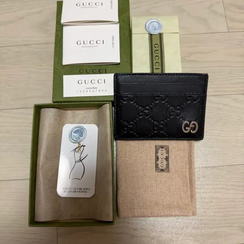 [BUNJANG] Gucci GG Logo Card Holder Black / 구찌 GG 로고 카드지갑 블랙