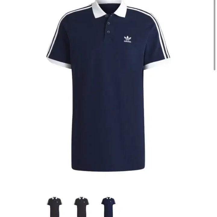 [BUNJANG] Adidas Adicolor Classics 3-Stripes Polo Shirt Indigo / 아디다스 아디컬러 클래식 삼선 3스트라이프 폴로 셔츠 인디고