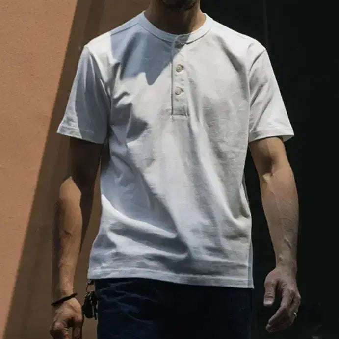 [BUNJANG] Bronson Henly Neck Short Sleeve T-Shirt (New) / [L/100]브론슨 헨리넥 반팔(새상품)