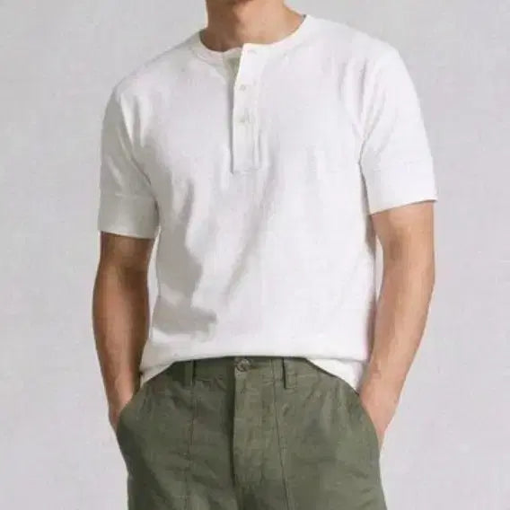 [BUNJANG] Bronson Henly Neck Short Sleeve T-Shirt (New) / [L/100]브론슨 헨리넥 반팔(새상품)