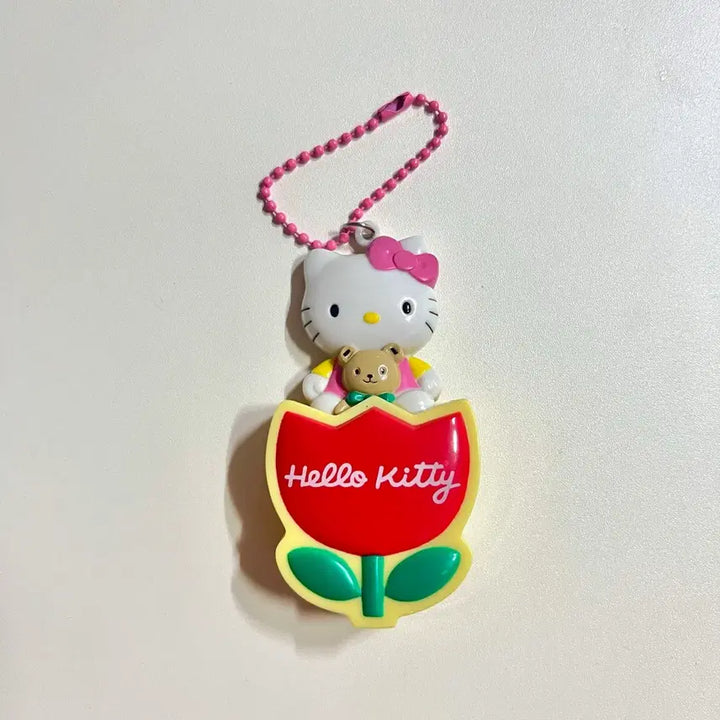 [BUNJANG] Vintage Hello Kitty Tulip Keychain / 할인고정) 고전 키티 튤립 키링
