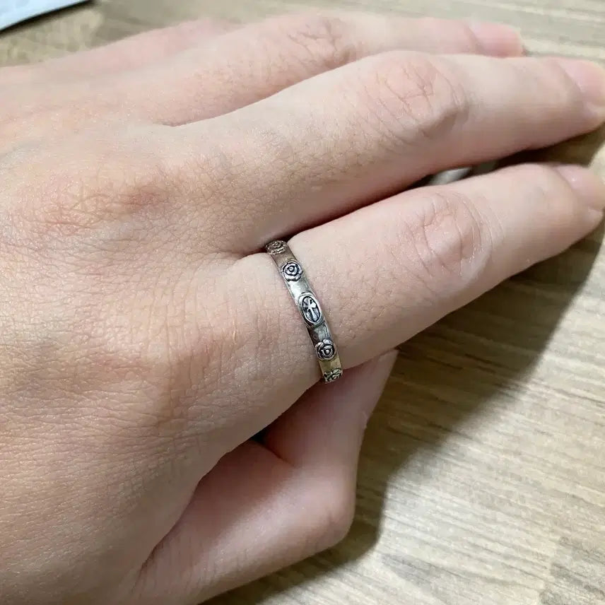 [SOLD OUT] [새상품] 실버 묵주반지(회전X)