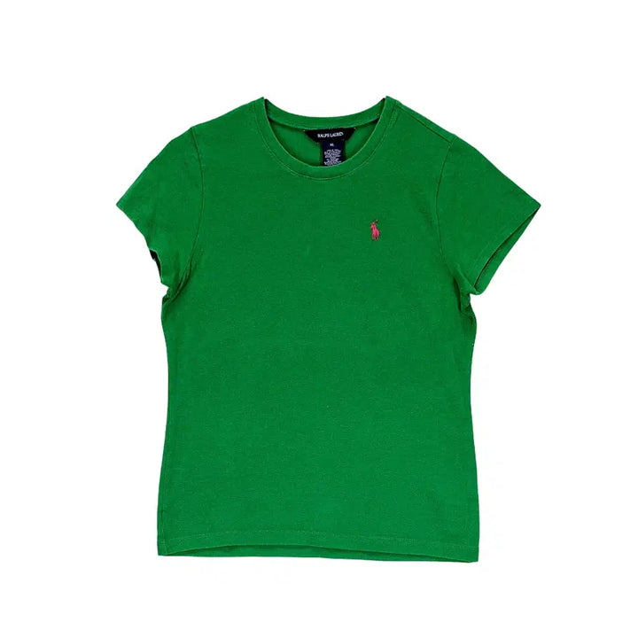 [SOLD OUT] 랄프로렌 여성 클래식한 반팔티 85 그린 08334